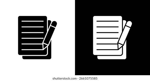 Colección de símbolo de icono de formulario de registro. Vector plano ilustración de stock.