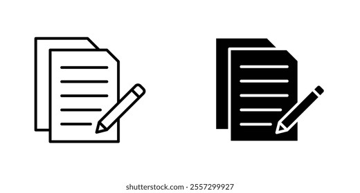 Registration form Icon vector. liner and flat style icons set.