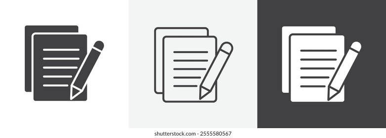 Registration form icon vector set for ui designs