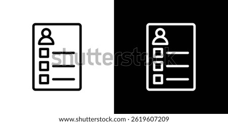 Registration form icon Vector symbol in trendy flat style