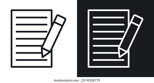 Registration form icons in thin black and white stroke liner style