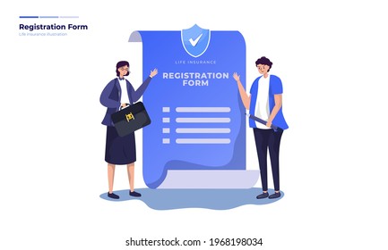 Registration form life insurance, Insurance document form