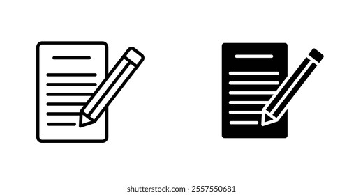 Registration form outlined and solid icon vector collection.