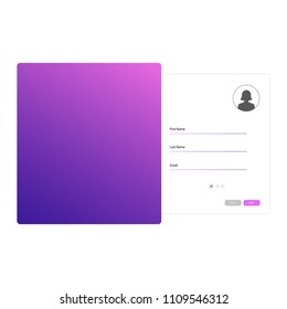 Registration form template vector icon, web design