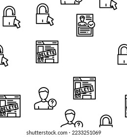 registration form web vector seamless pattern thin line illustration