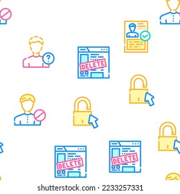 registration form web vector seamless pattern thin line illustration