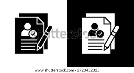 Registration icon black and white filled.