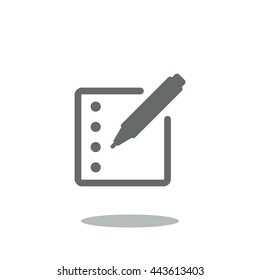 Registration Icon, flat design style