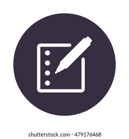Registration Icon, flat design style