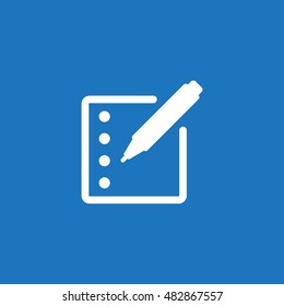 Registration Icon, flat design style
