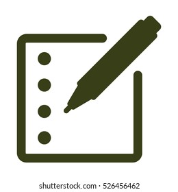 Registration Icon, flat design style