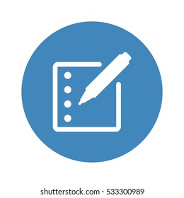 Registration Icon, flat design style