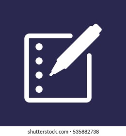 Registration Icon, flat design style
