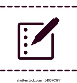 Registration Icon, flat design style