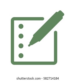 Registration Icon, flat design style