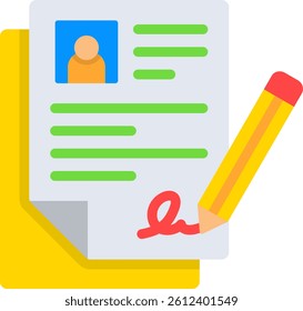 Registration Icon Flat Vector Illustration