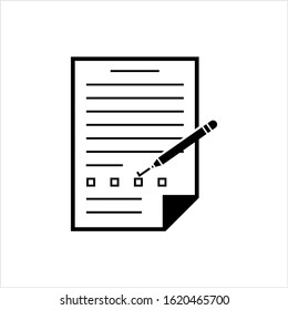 Registration Icon, Registration Form Icon Vector Art Illustration