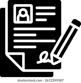 Registration Icon Glyph Vector Illustration