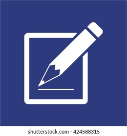 Registration  icon,  isolated. Flat  design.