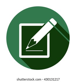 Registration  icon,  isolated. Flat  design.