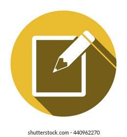 Registration  icon,  isolated. Flat  design.