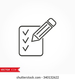 Registration  Icon  On White Background. Vector Illustration.