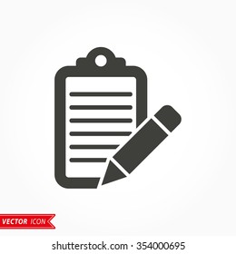 Registration icon on white background. Vector illustration.