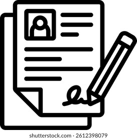 Registration Icon Outline Vector Illustration