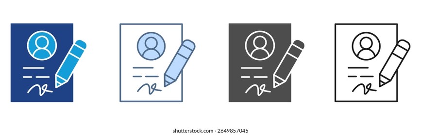 Ícone de Registro Definir Coleção de Vários Estilos
