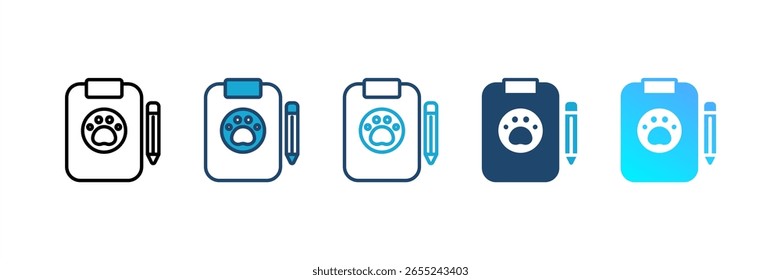 Conjunto de iconos de registro colección de estilos múltiples