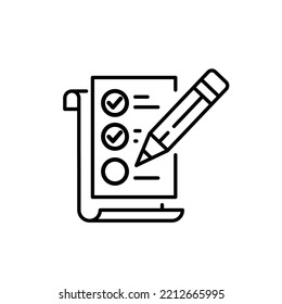 Ilustración vectorial de icono de línea de registro
