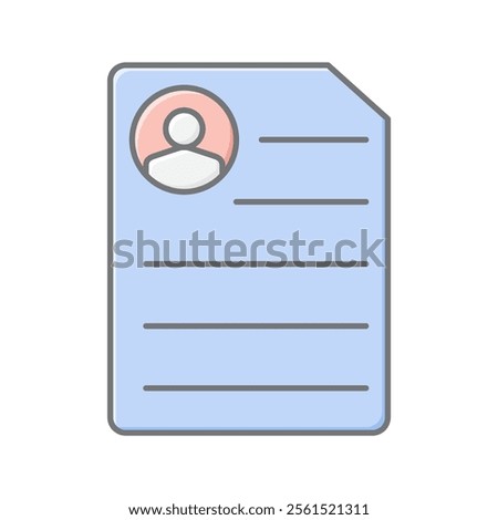 Registration lineal color icon , vector, pixel perfect, illustrator file