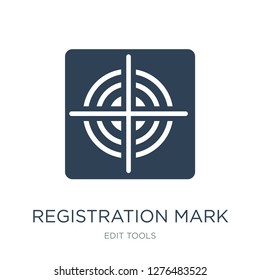 registration mark icon vector on white background, registration mark trendy filled icons from Edit tools collection, registration mark vector illustration