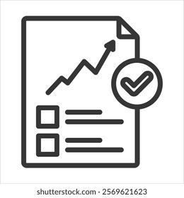 Registration Outline Icon Vector Illustration