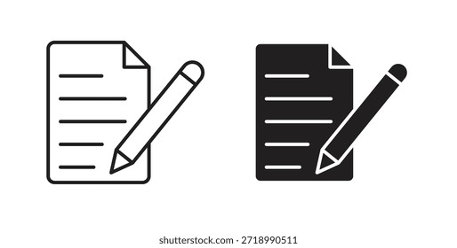 Icono de papel de registro para el App móvil, diseños editables