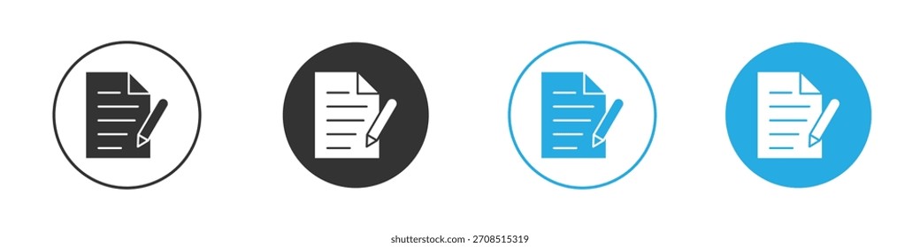 Ícone de papel de registro Para web, mobile.Vetor Ilustração