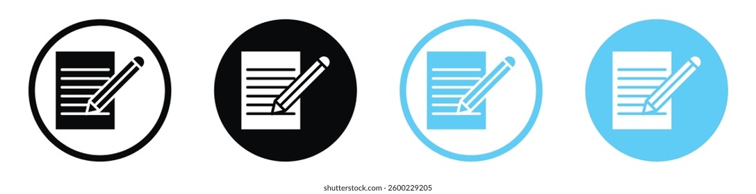 Registration paper icons design. vector icons for ui designs