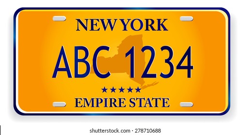 Registration Plates New York Stock Vector (Royalty Free) 278710688