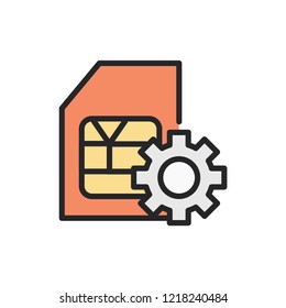 registration sim card icon design