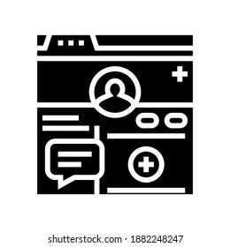 registration social page glyph icon vector. registration social page sign. isolated contour symbol black illustration