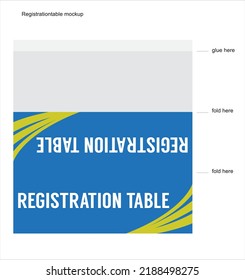 REGISTRATION TABLE MOCK UP VECTOR ILLUSTRATION