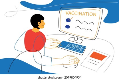Registration for vaccination - modern flat design style illustration