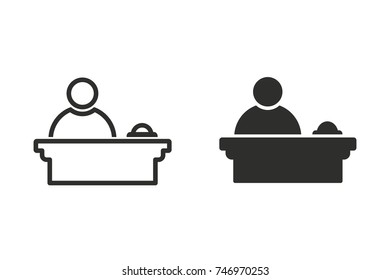 Registration vector icon. Black illustration isolated on white background for graphic and web design.