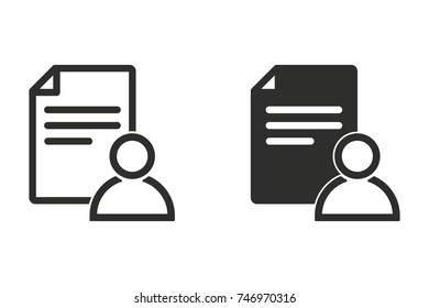 Registration vector icon. Black illustration isolated on white background for graphic and web design.