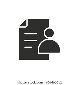 Registration vector icon. Black illustration isolated on white background for graphic and web design.