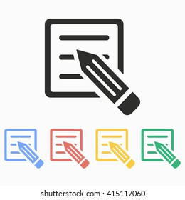 Registration  vector icon. Illustration isolated on white  background for graphic and web design.