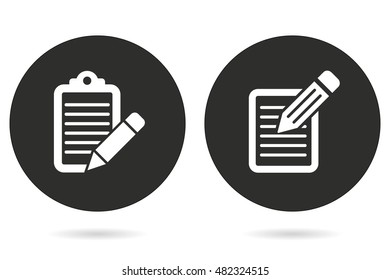 Registration vector icon. White illustration isolated on black background for graphic and web design.