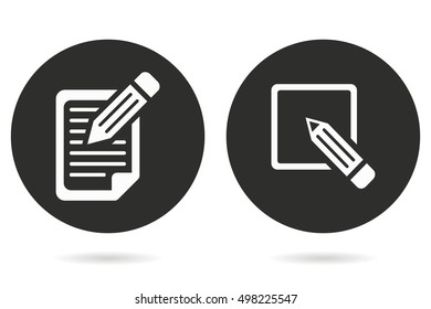 Registration vector icon. White illustration isolated on black background for graphic and web design.