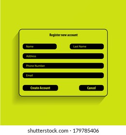 Registration web site form