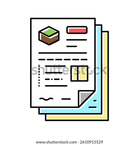 registry land color icon vector. registry land sign. isolated symbol illustration